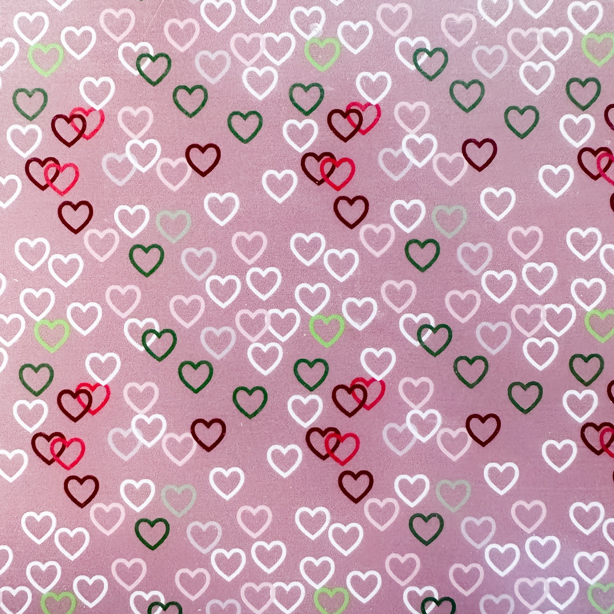 Mauve Interlocking Hearts Pattern Acrylic Sheet - CMB Pattern Acrylic