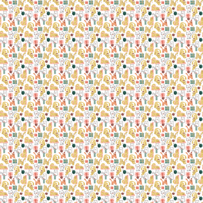Meowy Christmas Pattern Acrylic Sheets - CMB Pattern Acrylic