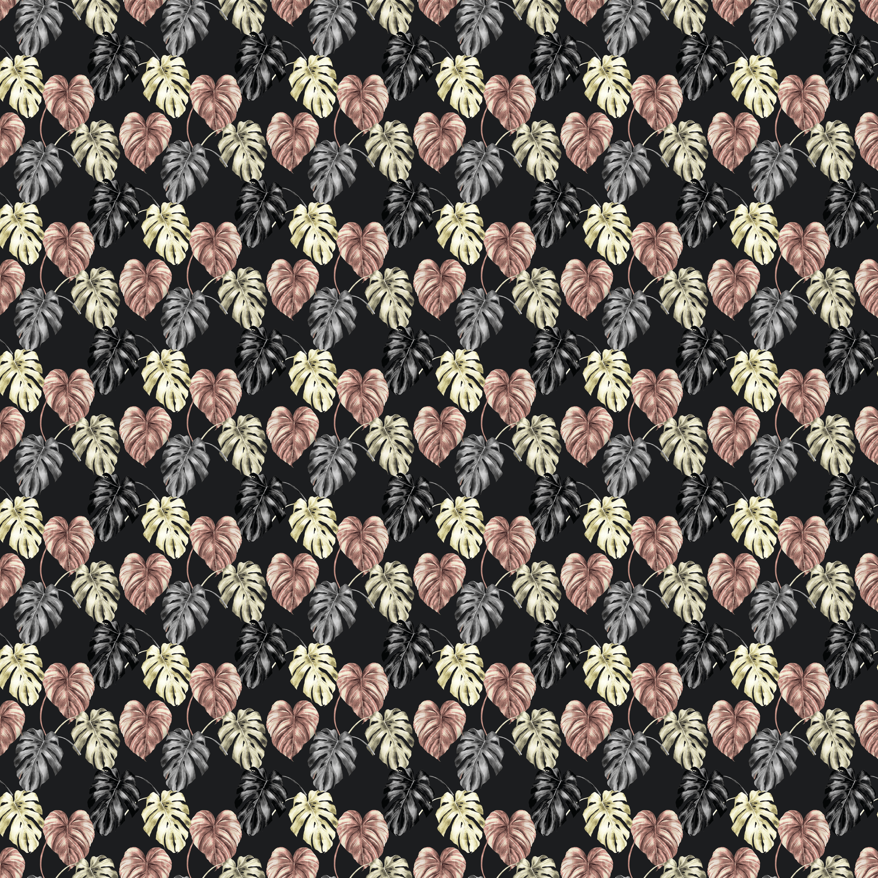 Midnight Monstera Pattern Acrylic Sheets - CMB Pattern Acrylic