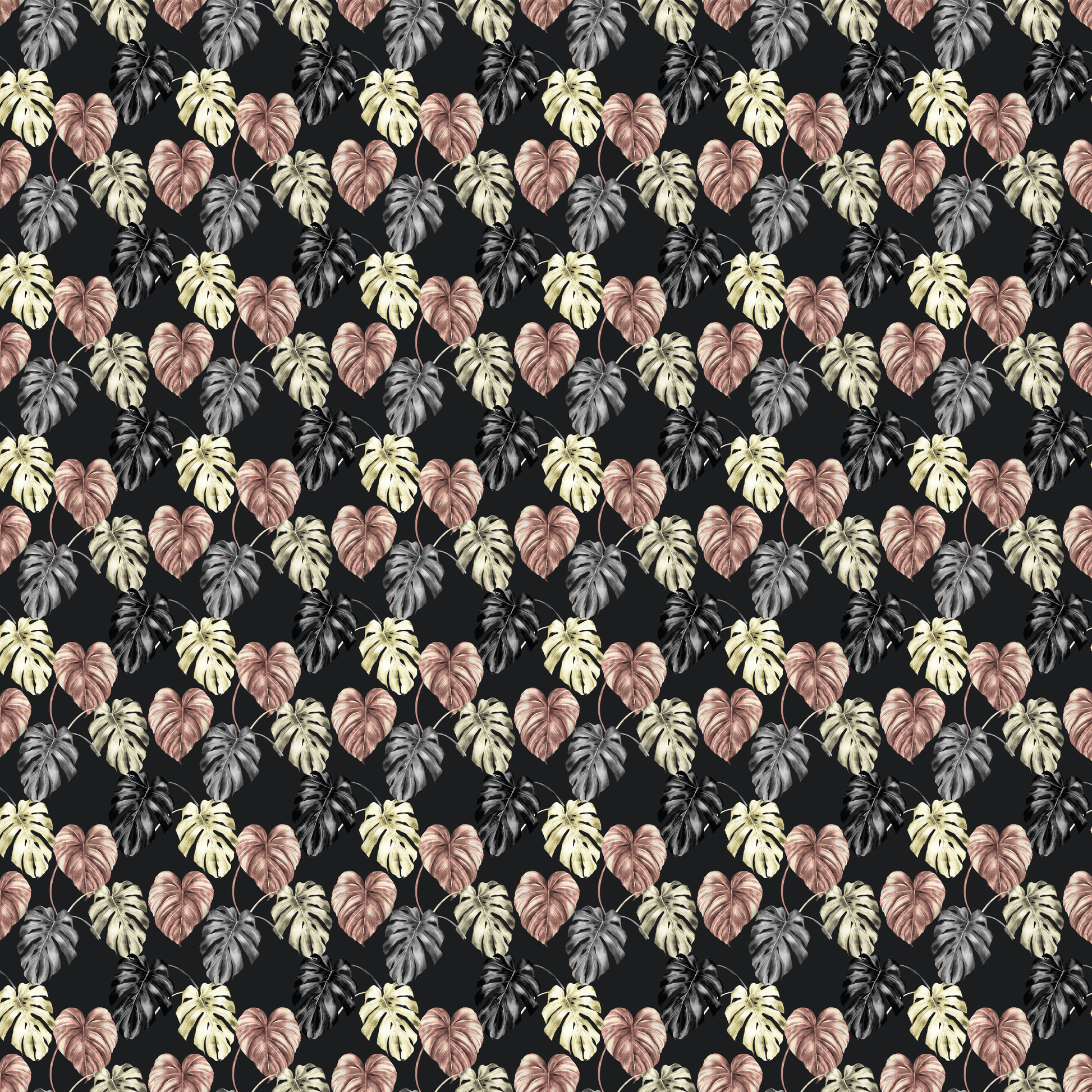 Midnight Monstera Pattern Acrylic Sheets - CMB Pattern Acrylic