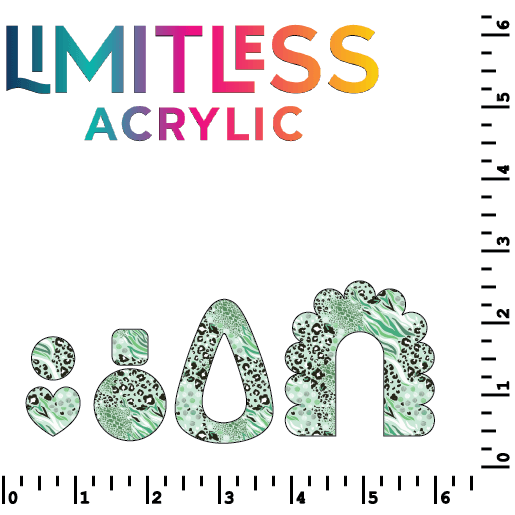 Mint Animal Print Pattern Acrylic Sheets - CMB Pattern Acrylic