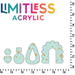 Mint & Gold Stars Pattern Acrylic Sheets - CMB Pattern Acrylic