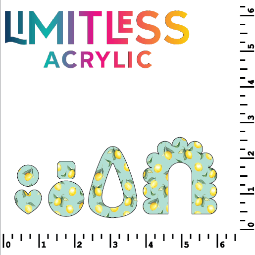 Mint Lemon Pattern Acrylic Sheets - CMB Pattern Acrylic