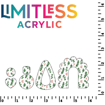 Mistletoe Pattern Acrylic Sheet - CMB Pattern Acrylic