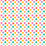 Multicolor Scattered Hearts Pattern Acrylic Sheets - CMB Pattern Acrylic