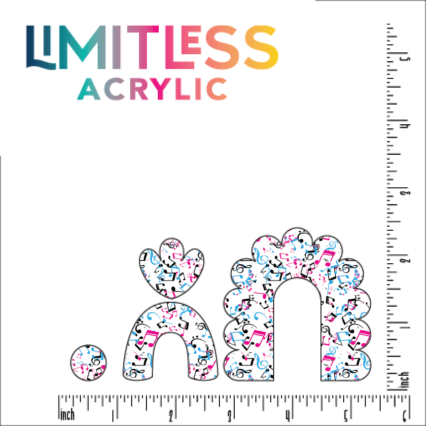 Music Notes Pattern Acrylic Sheet - CMB Pattern Acrylic