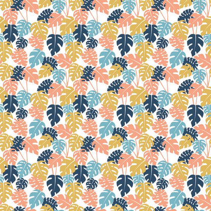 Mustard & Navy Monstera Pattern Acrylic Sheets - CMB Pattern Acrylic