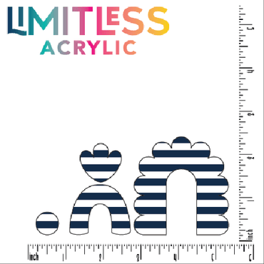 Navy Stripes Pattern Acrylic Sheet - CMB Pattern Acrylic