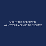 Navy Two Tone Acrylic Sheets | SELECT YOUR ENGRAVE COLOR - CMB Two Tone