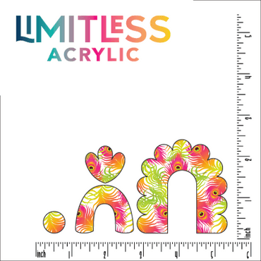 Neon Peacock Pattern Acrylic Sheet - CMB Pattern Acrylic