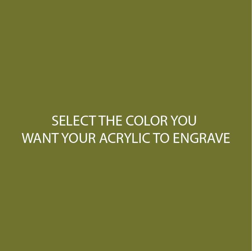 Olive Two Tone Acrylic Sheets | SELECT YOUR ENGRAVE COLOR - CMB Two Tone