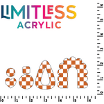 Orange Checkered Pattern Acrylic Sheets - CMB Pattern Acrylic