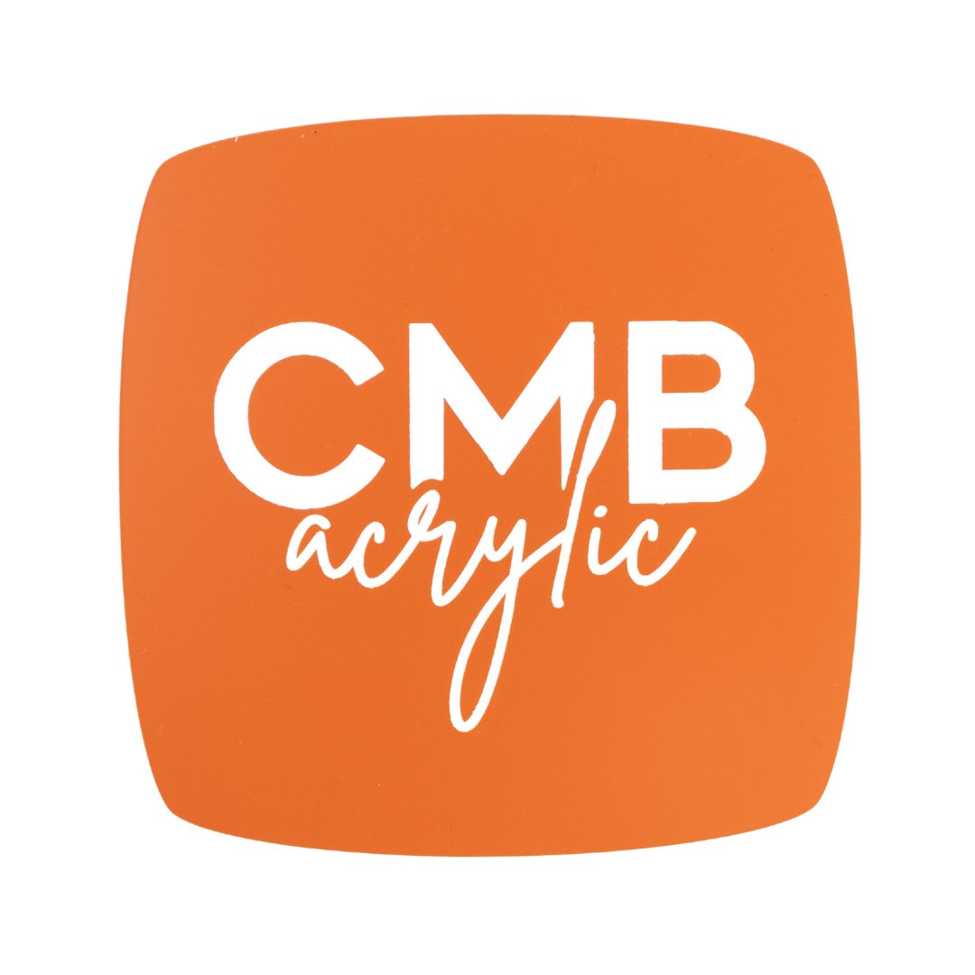 Orange Engraves White Laser XT Two Tone Acrylic | Two Tone Acrylic Sheet | CMB Acrylic