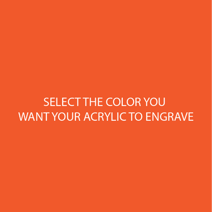 Orange Two Tone Acrylic Sheets | SELECT YOUR ENGRAVE COLOR - CMB Two Tone