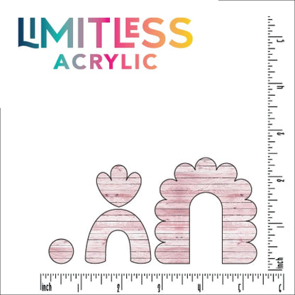 Pale Pink Wood Pattern Acrylic Sheet - CMB Pattern Acrylic