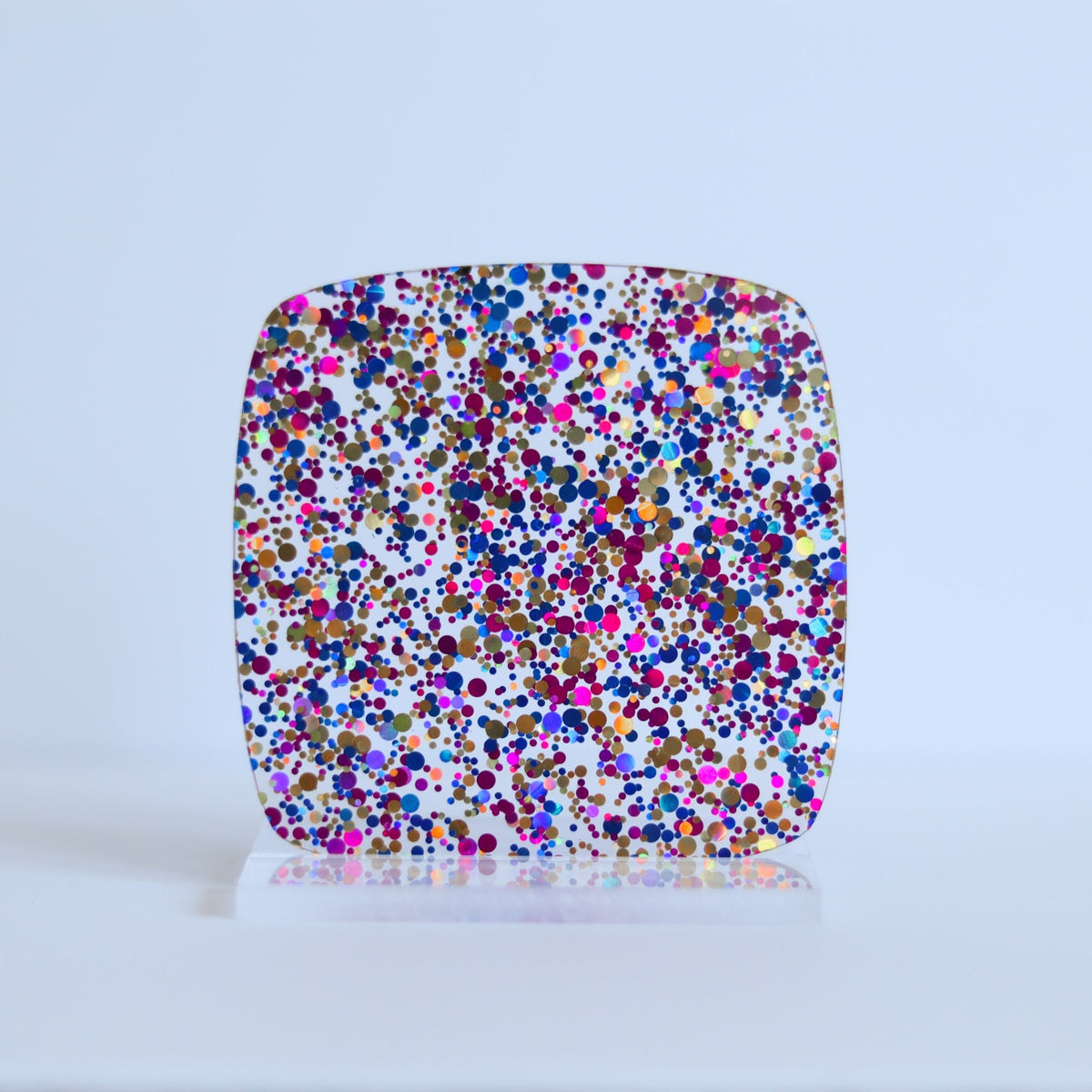 Party Time Glitter Dots Cast Acrylic | Glitter Acrylic Sheet | CMB Acrylic
