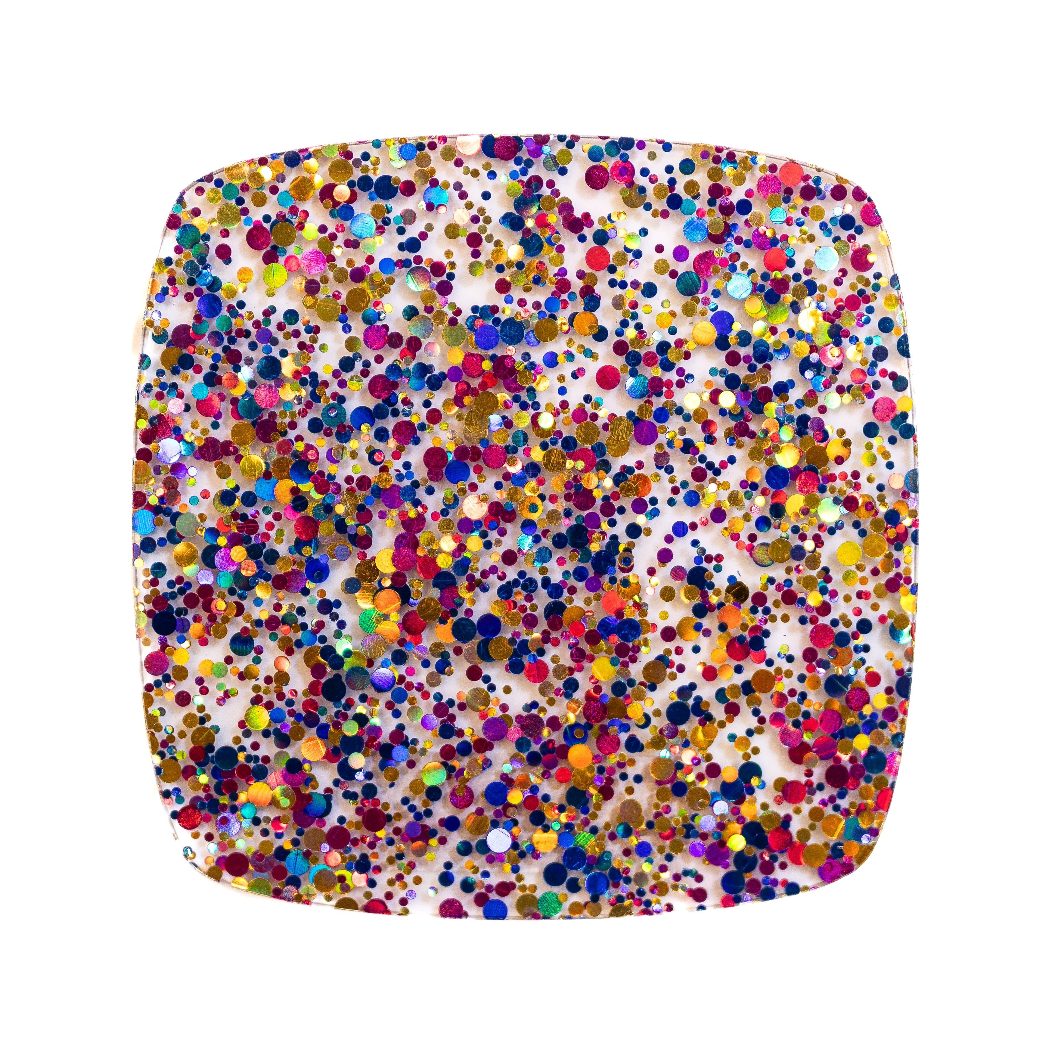Party Time Glitter Dots Cast Acrylic | Glitter Acrylic Sheet | CMB Acrylic