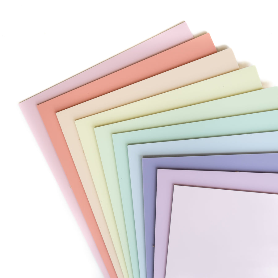 Pastel Acrylic Sheets Bundle- One Side Gloss / One Side Matte -