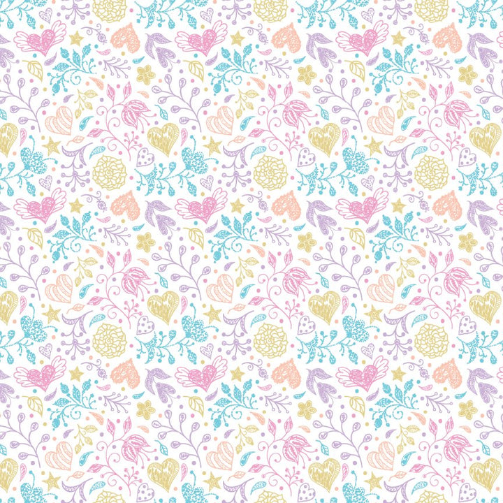 Pastel Floral Doodles Pattern Acrylic Sheets - CMB Pattern Acrylic