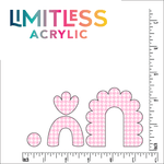 Pastel Pink Houndstooth Pattern Acrylic Sheet - CMB Pattern Acrylic