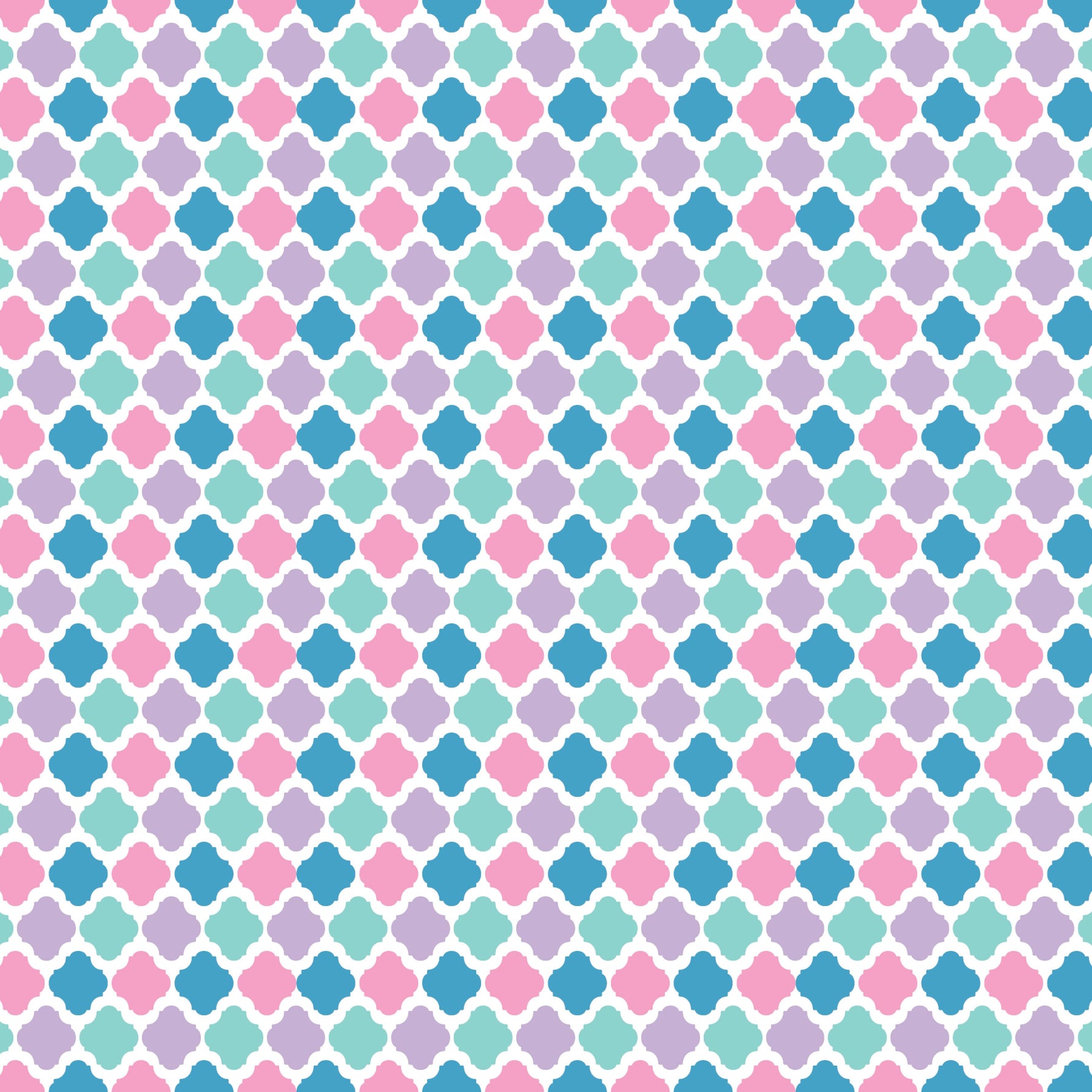 Pastel Quatrefoil Pattern Acrylic Sheets - CMB Pattern Acrylic