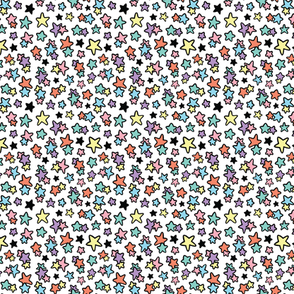 Pastel Rainbow Cartoon Stars Pattern Acrylic Sheets - CMB Pattern Acrylic