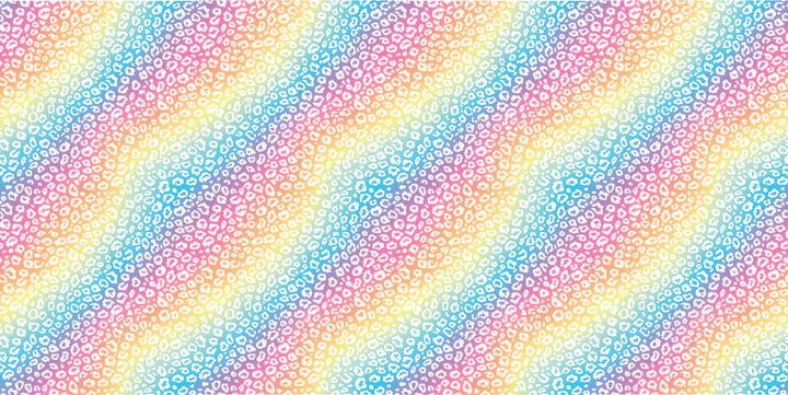 Pastel Rainbow Leopard Stripes Pattern Sheet - CMB Pattern Acrylic
