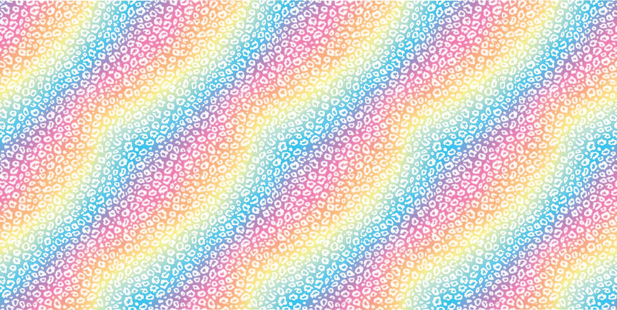 Pastel Rainbow Leopard Stripes Pattern Sheet - CMB Pattern Acrylic