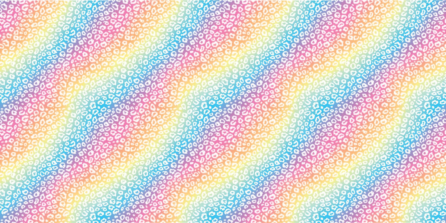 Pastel Rainbow Leopard Stripes Pattern Sheet - CMB Pattern Acrylic