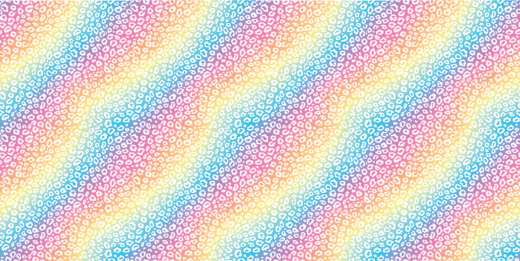 Pastel Rainbow Leopard Stripes Pattern Sheet - CMB Pattern Acrylic