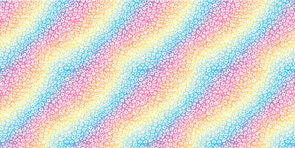 Pastel Rainbow Leopard Stripes Pattern Sheet - CMB Pattern Acrylic