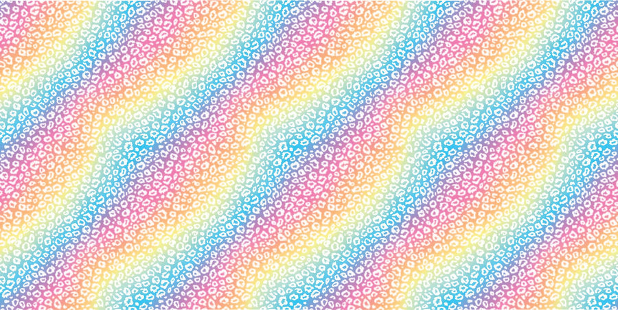 Pastel Rainbow Leopard Stripes Pattern Sheet - CMB Pattern Acrylic