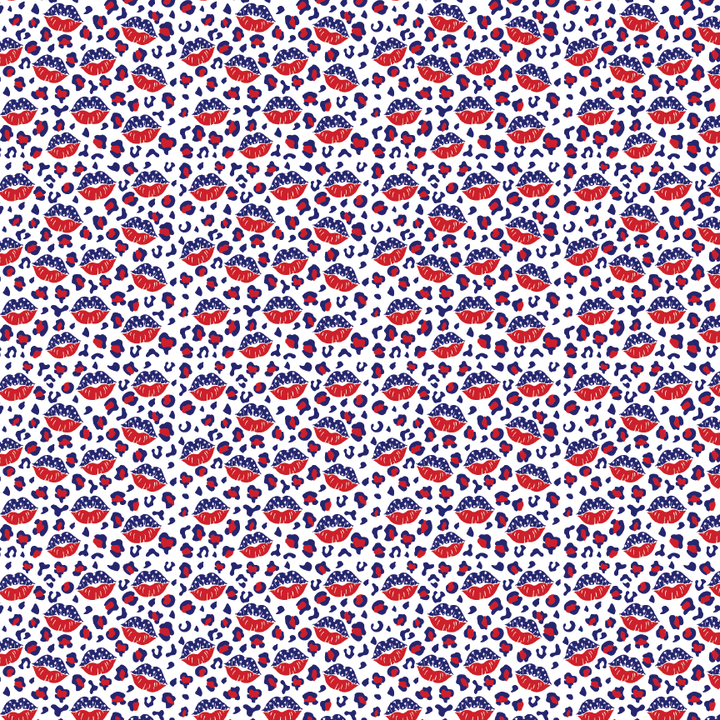 Patriotic Leopard Lips Pattern Acrylic Sheets - CMB Pattern Acrylic