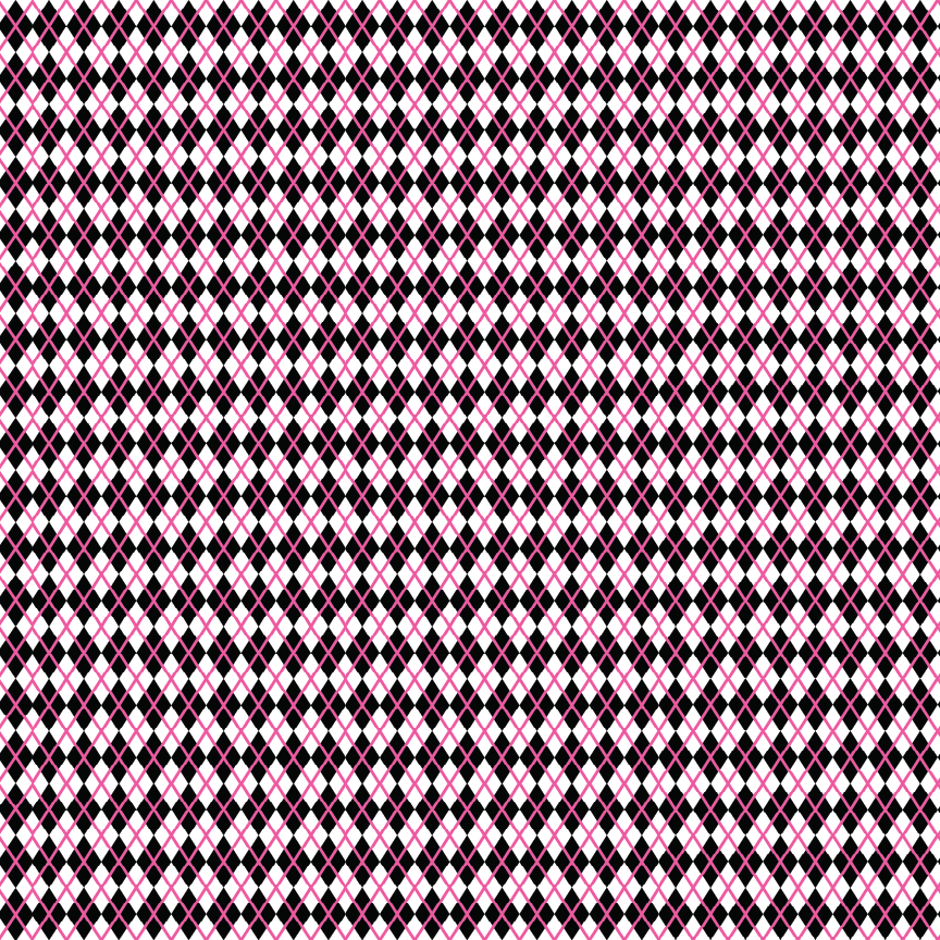 Pink & Black Argyle Pattern Acrylic Sheets - CMB Pattern Acrylic
