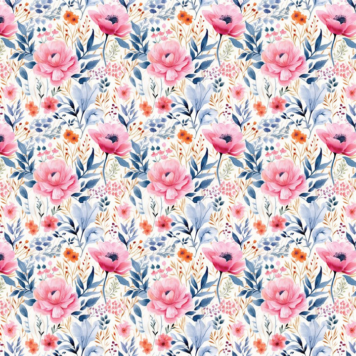 Pink & Blue Floral Pattern Acrylic Sheets - CMB Pattern Acrylic
