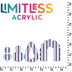 Pink & Blue Stripes Pattern Acrylic Sheets - CMB Pattern Acrylic