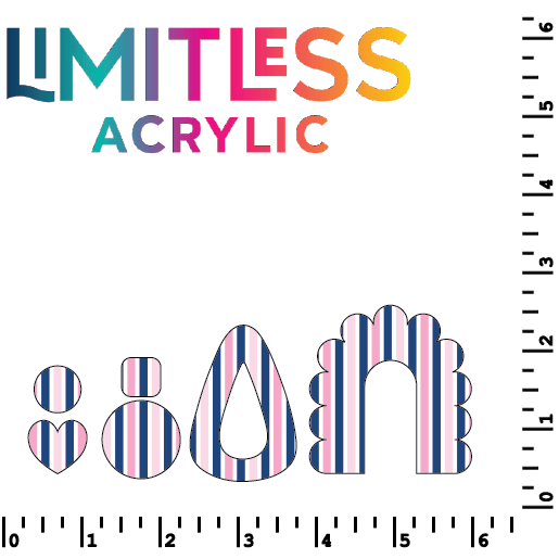 Pink & Blue Stripes Pattern Acrylic Sheets - CMB Pattern Acrylic