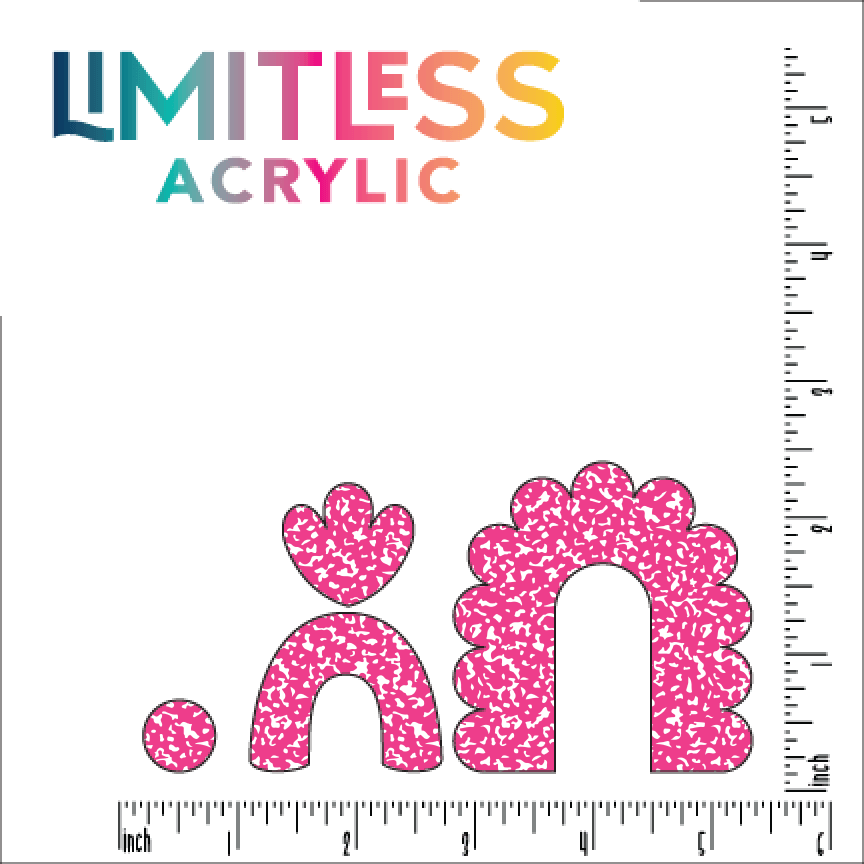 Pink Composition Pattern Acrylic Sheet - CMB Pattern Acrylic