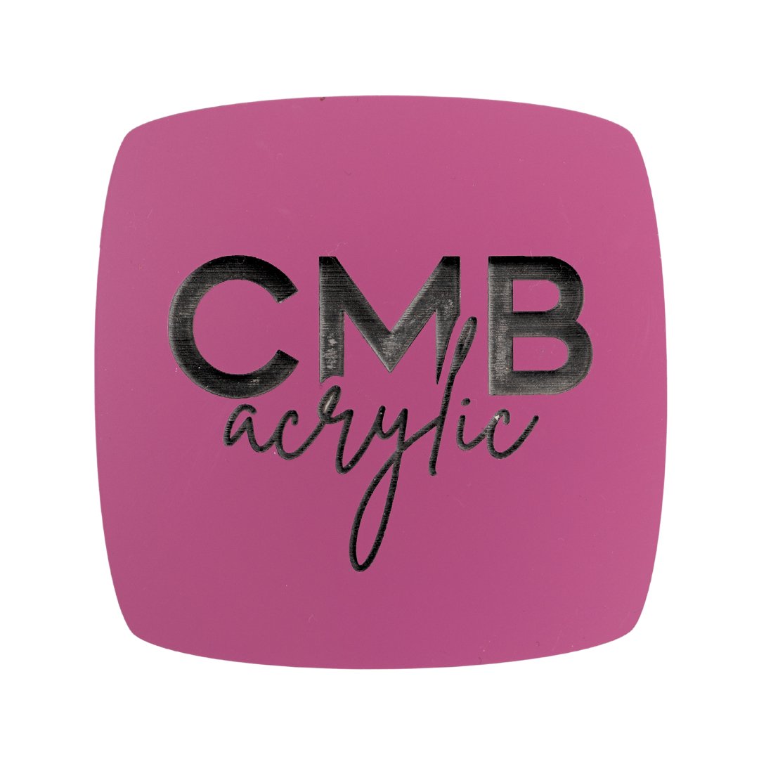 Pink Engraves Black Laser XT Two Tone Acrylic | Two Tone Acrylic Sheet | CMB Acrylic