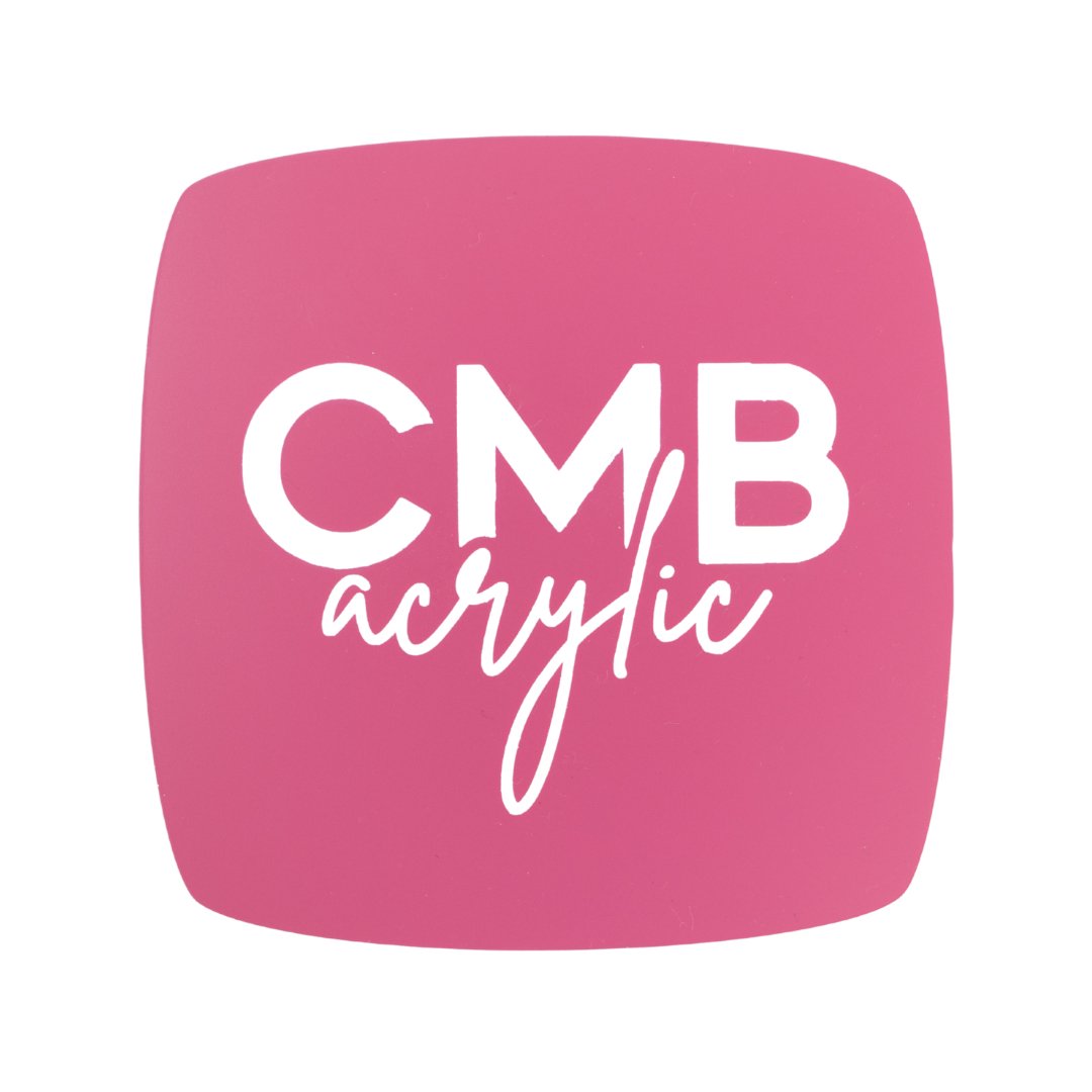 Pink Engraves White Laser XT Two Tone Acrylic | Two Tone Acrylic Sheet | CMB Acrylic