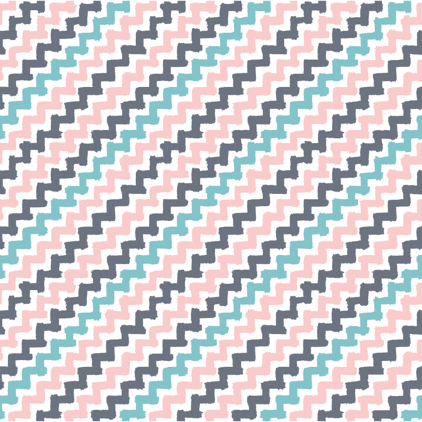 Pink Gray & Teal Zig Zag Brushstrokes Pattern Acrylic Sheet - CMB Pattern Acrylic