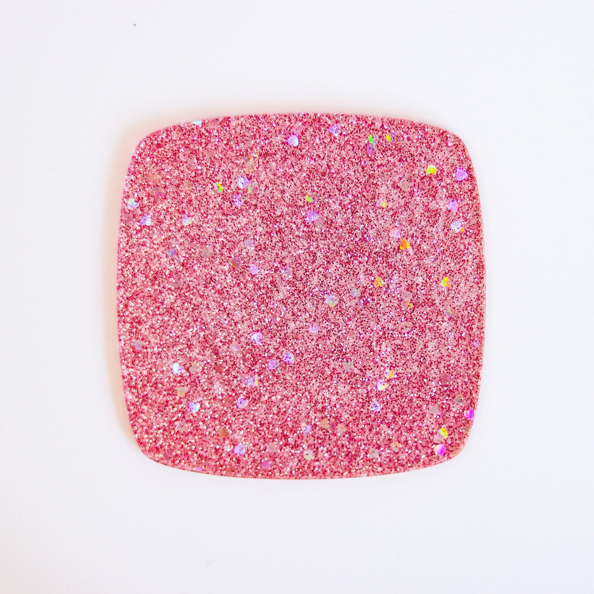 Pink Hearts Sparkling Glitter Cast Acrylic | Glitter Acrylic Sheet | CMB Acrylic
