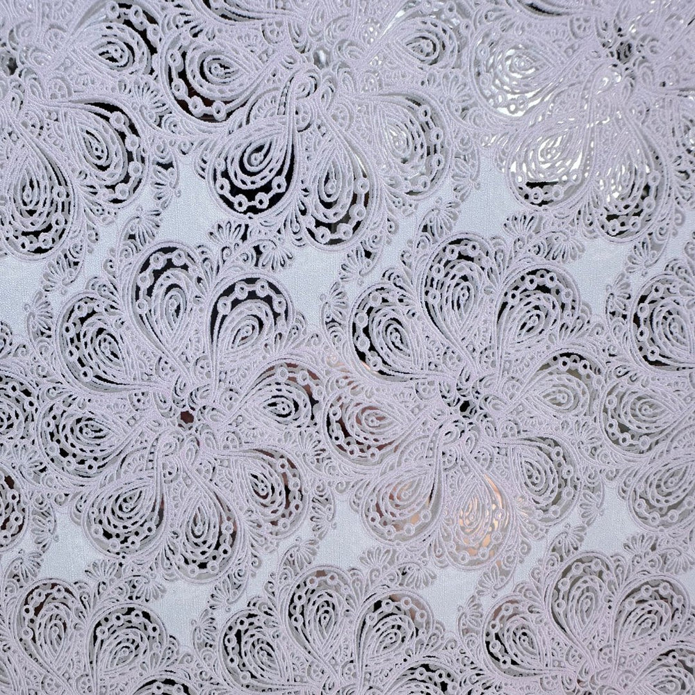 Pink Lace2 on Silver Mirror Pattern Acrylic Sheet CMB PRESTIGE PATTERNS - Acrylic Sheets