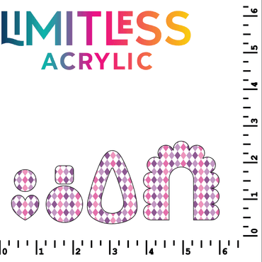 Pink & Purple Argyle Pattern Acrylic Sheets - CMB Pattern Acrylic