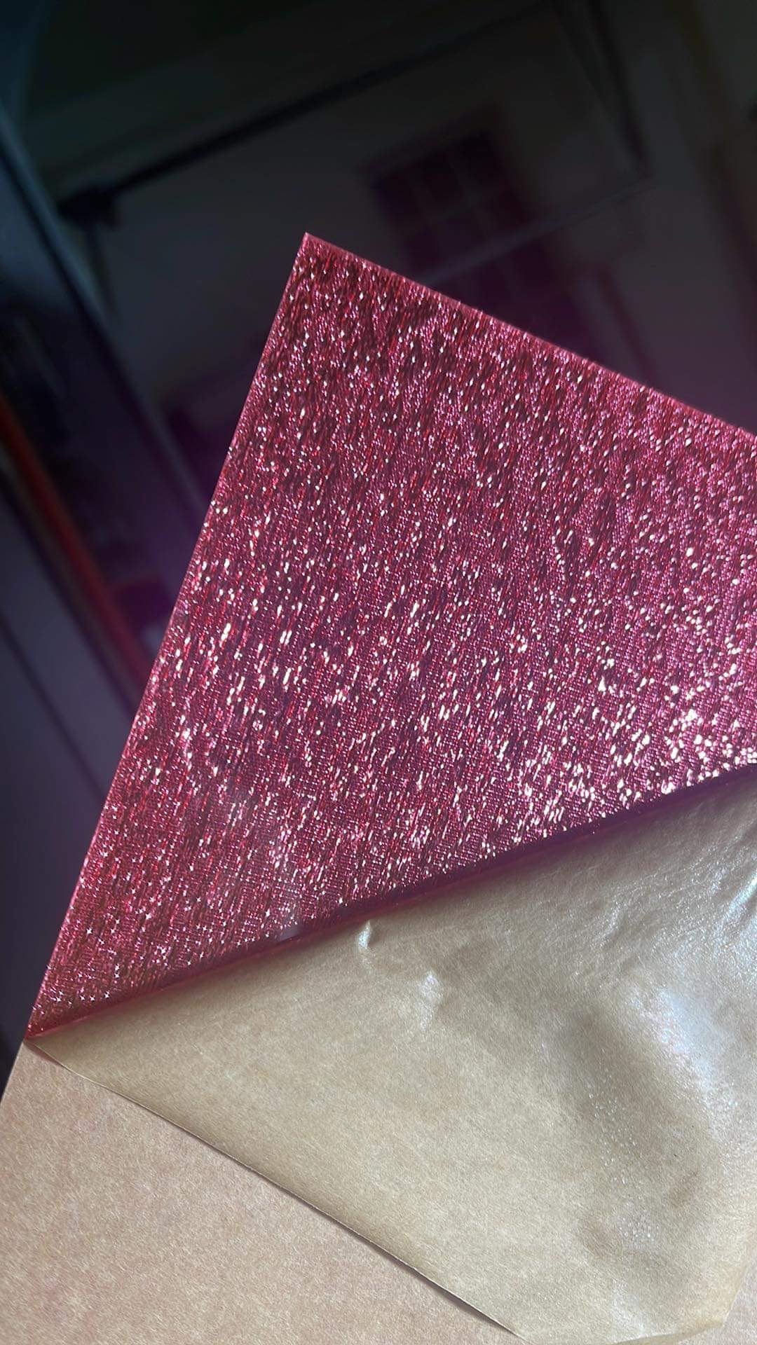 Pink Shimmer Fabric Cast Acrylic | Fabric Acrylic Sheet | CMB Acrylic