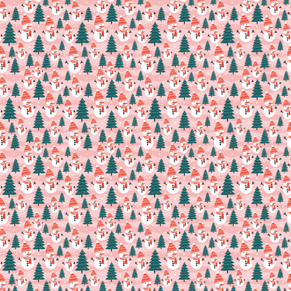 Pink Snowmen Pattern Acrylic Sheets - CMB Pattern Acrylic