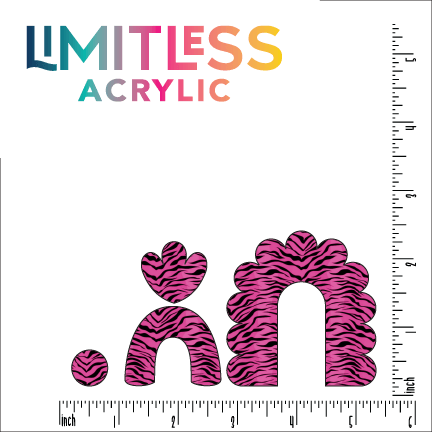 Pink Zebra Pattern Acrylic Sheet - CMB Pattern Acrylic