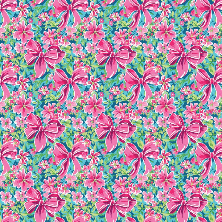 Preppy Floral Bows Pattern Acrylic Sheets - CMB Pattern Acrylic