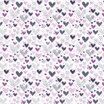 Purple Doodle Hearts Pattern Acrylic Sheets - CMB Pattern Acrylic