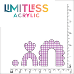 Purple Gingham Pattern Acrylic Sheet - CMB Pattern Acrylic